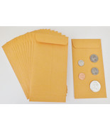 100 NEW KRAFT COIN ENVELOPES #7  3 1/2 x 6 1/2  20LB MANILA (coins not i... - £7.44 GBP