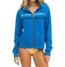 Aviator Nation 5 stripe stitch hoodie in Ocean/Blue - £100.41 GBP