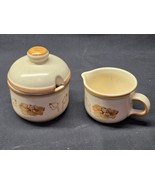 Vintage WAECHTERSBACH POPPY Creamer &amp; Sugar Bowl Set With Lid - Made In ... - $23.98