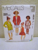 McCall&#39;s Pattern #4806 - Girls&#39; Unlined Jacket and Dress Size CH (4,5,6)... - £4.01 GBP