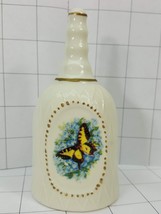 Ceramic white bell with yellow butterfly   #103 - £4.81 GBP