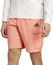 adidas Men&#39;s Essentials Fleece Cargo Shorts Coral Fusion-2XL - £21.23 GBP