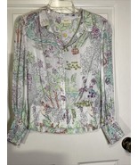 Anthropologie Maeve Color By Numbers Watercolor Rosa Blouse Size M Art T... - £31.42 GBP