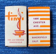 VTG Tiny&#39;s Waffle Restaurant Match Box Bakersfield CA Advertising Matchb... - £14.92 GBP