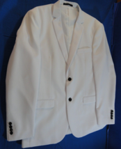 2 BUTTON DESIGNER BRAVEMAN WHITE SUIT JACKET TUXEDO 40R / 40 REGULAR - £44.57 GBP