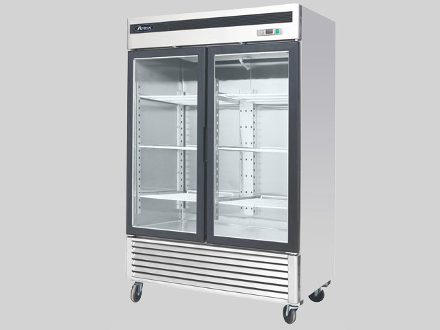 ATOSA MCF8703ES NEW 2 GLASS DOOR FREEZER STAINLESS STEEL /CASTERS Free L... - $5,130.00
