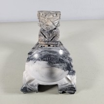 Mayan Sculpture Ashtray Onyx Pattern Engraved Center 4&quot; W x 4&quot; Tall x 5&quot; L - £12.75 GBP