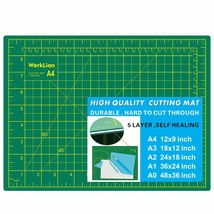 Full 9" X 12" Art Self Healing Pvc Cutting Mat, Double Sided, Gridded Rotary Cut - £10.21 GBP