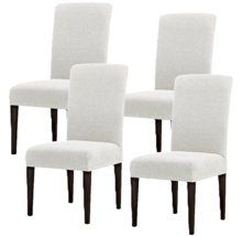 Subrtex Jacquard Dining Room Chair Slipcovers Set (4) Creme Stretch Covers - $34.99
