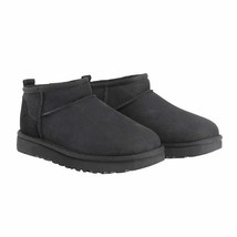 UGG Ladies&#39; Size 11 Classic Ultra Mini Boot, Black, New in Box - £79.74 GBP