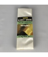 Wrights Satin Blanket Binding 2&quot;  Wide 4 3/4 Yards White 030 796 100% Ac... - €5,01 EUR