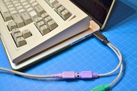 PS2 to USB Active Adapter Converter IBM Clicky KEYBOARDs Blue Cube Repla... - $79.14