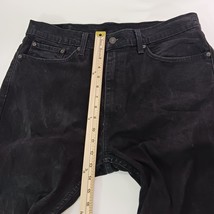 Levi's 505 Straight Regular Fit Men's Black Cotton Blend Jeans Size 36×30 image 12