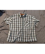5.11 Tactical Plaid Short Sleeve Button-Up Shirt XL Gray Blue Concealed ... - $23.49 CAD
