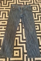 Alberto Blue Denim Trousers For Men Size 34w/32L Express Shipping - £17.69 GBP