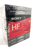 Sony HF Blank Audio Cassette Tapes Lot of 10 Normal Bias Music and Voice  - £15.49 GBP