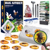 Amber Dig Kit - Insects In Resin, 8 Insects Specimens Excavation Kit, Ge... - $36.65