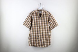 Vintage Carhartt Mens XL Relaxed Fit Spell Out Short Sleeve Button Shirt Plaid - £27.65 GBP