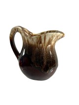 Vintage McCoy Pottery Brown Drip Glaze Creamer Syrup Small Pitcher 4&quot; USA - £19.41 GBP