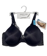 Vanity Fair Bra Underwire Black Gold Lace Lift Front Closure Padded Smoo... - £31.59 GBP