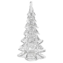 12&quot; Mouth Blown Clear Glass Christmas Tree Sculpture - £105.36 GBP