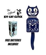 GALAXY BLUE LADY KIT CAT CLOCK 15.5" Glitter Free Battery USA MADE Kit-C... - $79.99