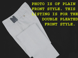 NEW! Incotex Chino Lino Linen &amp; Cotton Pants (Slacks)! 34 (32)  *Double Pleated* - £109.34 GBP
