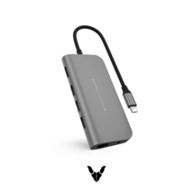 Hyper - HyperDrive POWER 9-in-1 USB-C Hub Dongle 4K-  Space Gray - £22.42 GBP