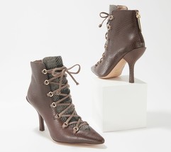 Louise et Cie Leather Lace-Up Ankle Boots - Vanida - $89.99