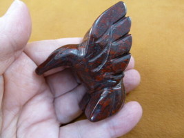 Y-BIR-HU-727 Red Black Hummingbird gemstone hummingbirds figurine statue... - £13.99 GBP