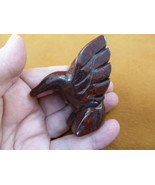 Y-BIR-HU-727 Red Black Hummingbird gemstone hummingbirds figurine statue... - €14,95 EUR