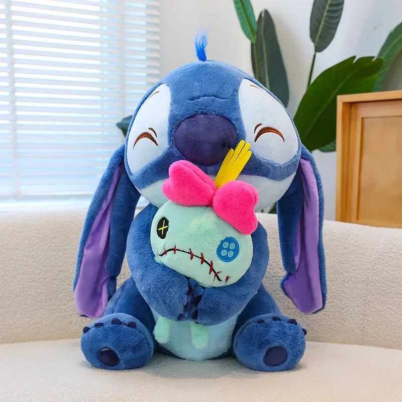 45 cm Disney Lilo &amp; Stitch Doll Scrump Cartoon Pink Angel Plushie Toy Cute Anime - £32.00 GBP