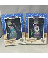 Keepsake Snowman&#39;s land Hallmark Christmas 2003 2 tree 4&quot; ornaments in a... - £7.74 GBP