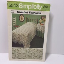 Simplicity Crochet Fashions 5543 Twin Full Bedspread and 60" Round Tablecloth - $12.86