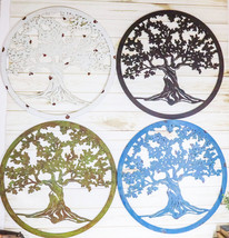 Set Of 4 Colorful 23&quot; Oversized Celtic Tree of Life Medallion Wall Circle Decors - £191.80 GBP