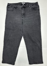 Ava &amp; Viv Charcoal Black Stretch Jeans Women Plus Size 22W (Measure 41x25) - $13.39