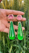 Water Drop Earrings Long Resin Creative Ethnic Geometric Jewelry Gifts - £11.15 GBP