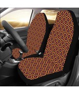 Brown Hotel Overlook Hexagon Geometric Pattern Car Seat Covers (Set of 2) - £44.05 GBP