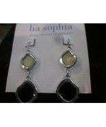 Lia Sophia Milky Way Earrings Black And Mother of Pearl Brand New - £15.62 GBP