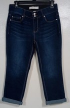 Denim Women&#39;s Modern 5-pocket Cuffed Stretch Waist Jeans Blue Size 4 - £20.06 GBP