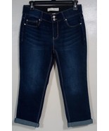 Denim Women&#39;s Modern 5-pocket Cuffed Stretch Waist Jeans Blue Size 4 - £19.74 GBP