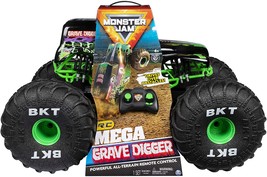 Monster Jam, Mega Grave Digger All-Terrain Remote Control Monster Truck 1: 6  - £120.63 GBP