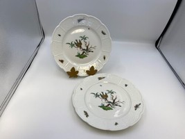 Pair Ceralene Raynaud Limoges France LES OISEAUX Luncheon Plates #2 - £142.31 GBP