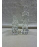 Waterford Crystal Nativity Collection Mary and Joseph Figurines No Box - $329.27 MXN
