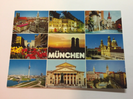 Vintage Munich Germany Postcard~9 views of Munchen. Postmarked 5-15-93~Germany - £1.98 GBP