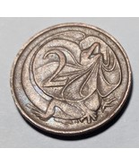 1966 Elizabeth II Australia 2 Cents Bronze Standard Circulation Coin - $37.04 MXN