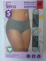 Felina Women&#39;s 5 Pack Organic Cotton Stretch Hipster Size: M, Color: Gray - $29.99