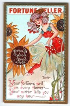 Fantasy Postcard Dwig Hold To Mirror Every Body Loves You Fortune Teller Witch - £52.22 GBP