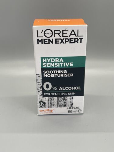 NEW Loreal Men Expert Hydra Sensitive Soothing Moisturizer 1.69oz 0% Alcohol - $18.57