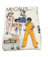 McCalls 8394 Toddler Size 2 Sesame Street Muppet Characters Costume Sewi... - $145.22 MXN